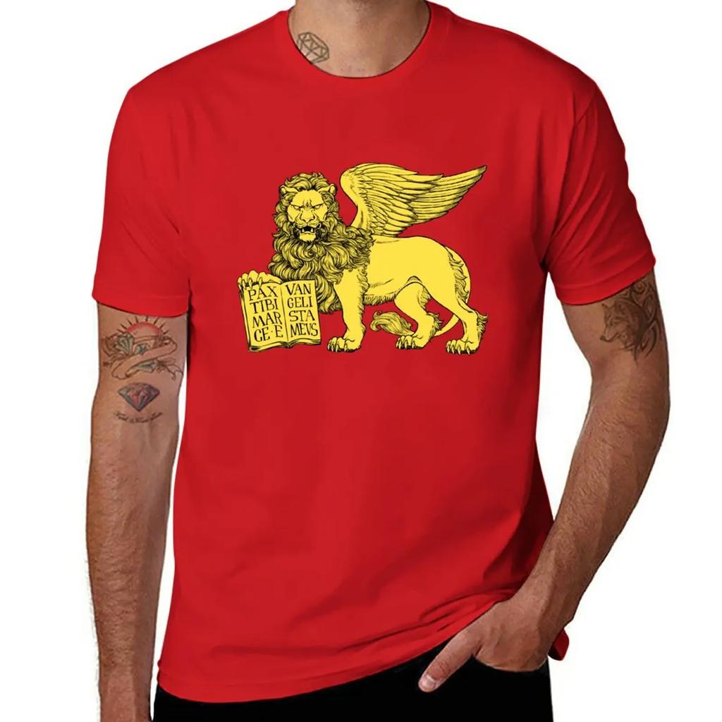 Lion of Venice TShirt aesthetic clothes kawaii clothes graphics anime t shirts for men cotton