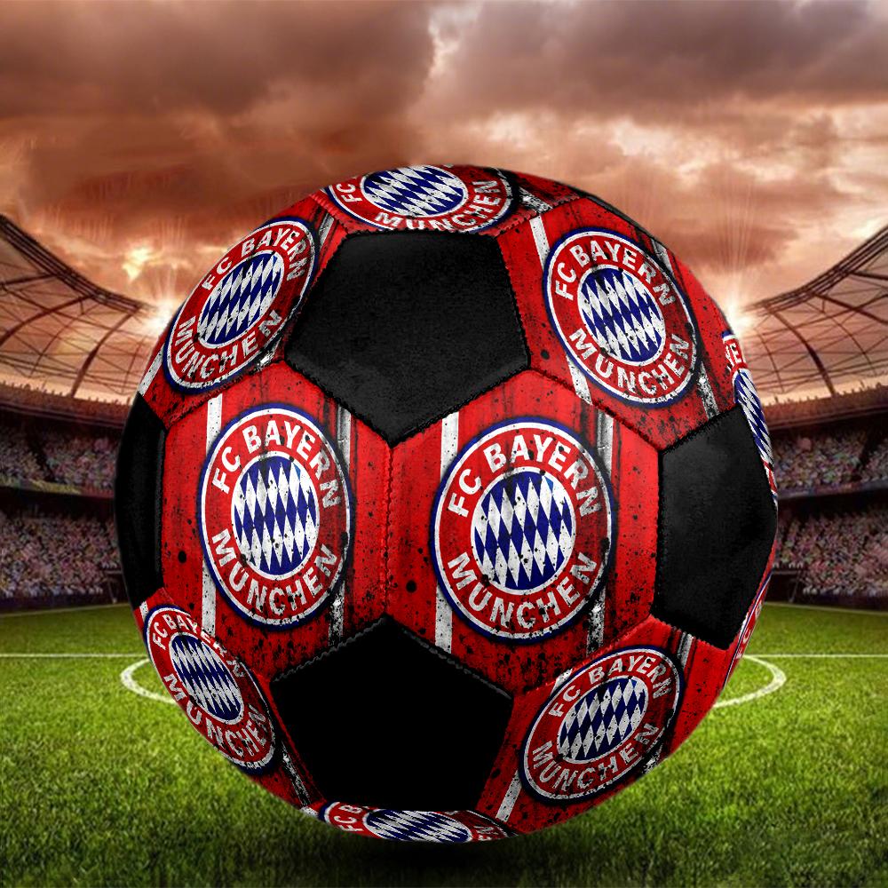 TAGLIA 5 Pallone da Calcio FC Bayern München Colorato Per Tutte le Età Cucito a Macchina PVC Pronto per la Competizione Resistente Alto Rimbalzo