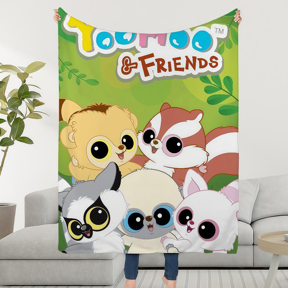 Cartoon Y-YooHooS And F-Friends Blanket Soft Warm Furry Throw Super Kids Toys Bed Sofa Car Cradle