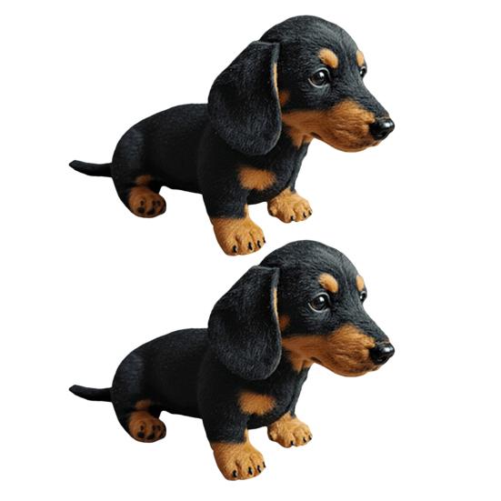 2Pcs Emotional Support Dachshund Plush Toy Soft Stuffed Animal Couch Companion for Stress Relief
