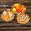Panier à pain et à fruits en rotin tissé à la main - Plateau en bambou pour rangement et décoration de la maison