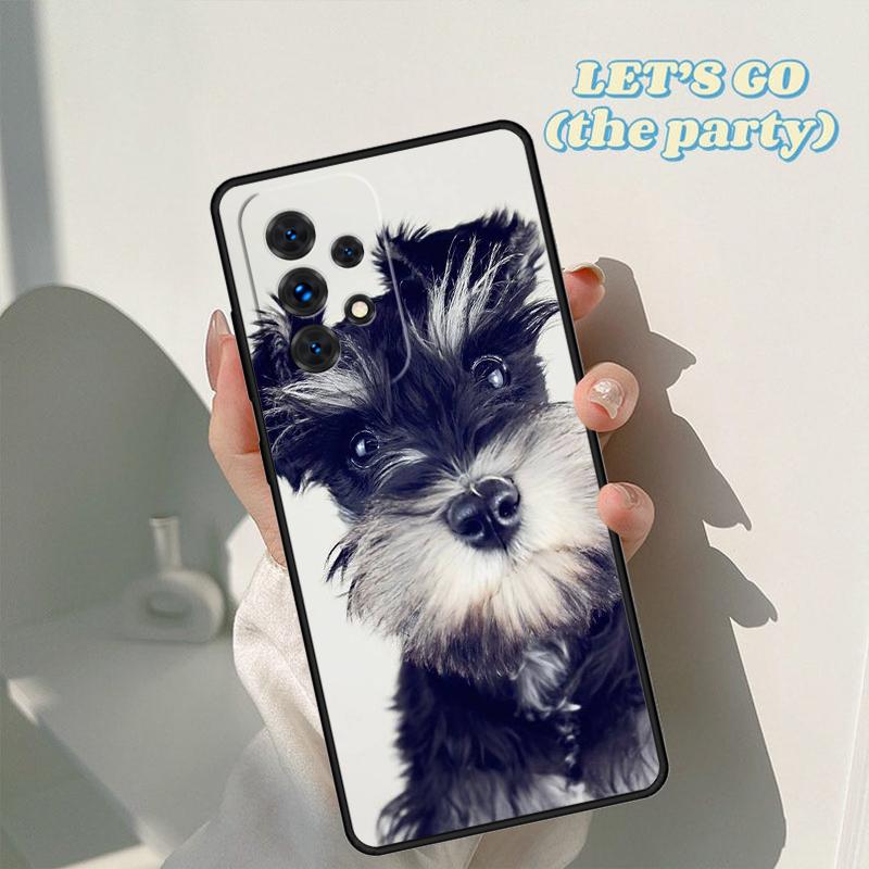 Miniature Schnauzer Puppy Dog Phone Case For Samsung A42 A31 A40 A51 A71 A32 A80 A91 A52 A72 A73 A20e A21S A50 A70 A11 A12 Cover
