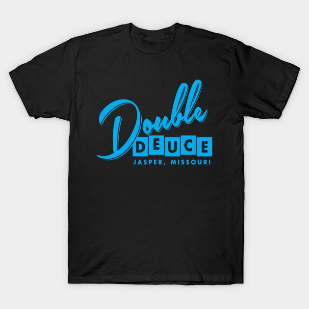 

Мужская черная футболка с принтом Double Deuce Печать на трансферной бумаге без вырезания Хлопковая футболка S чёрный