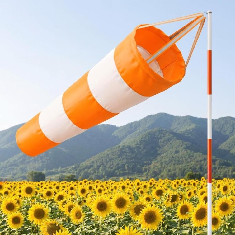 Airport Windsocks Wind Direction Measurement Sock Bag with Reflective Belt Ripstop Wind Sock Wind Direction Indicators