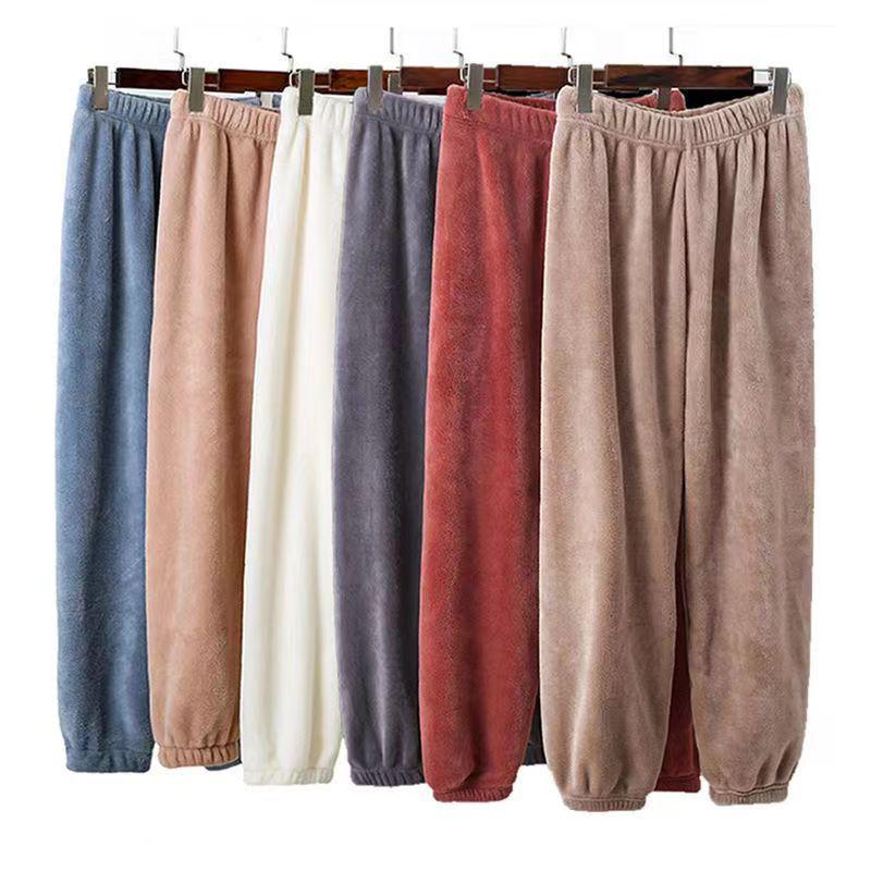 Doppelseitiges Fleece Warme Freizeit-Hose für Frühling und Winter - Gemütliche, lockere Nachtwäsche für zu Hause oder draußen