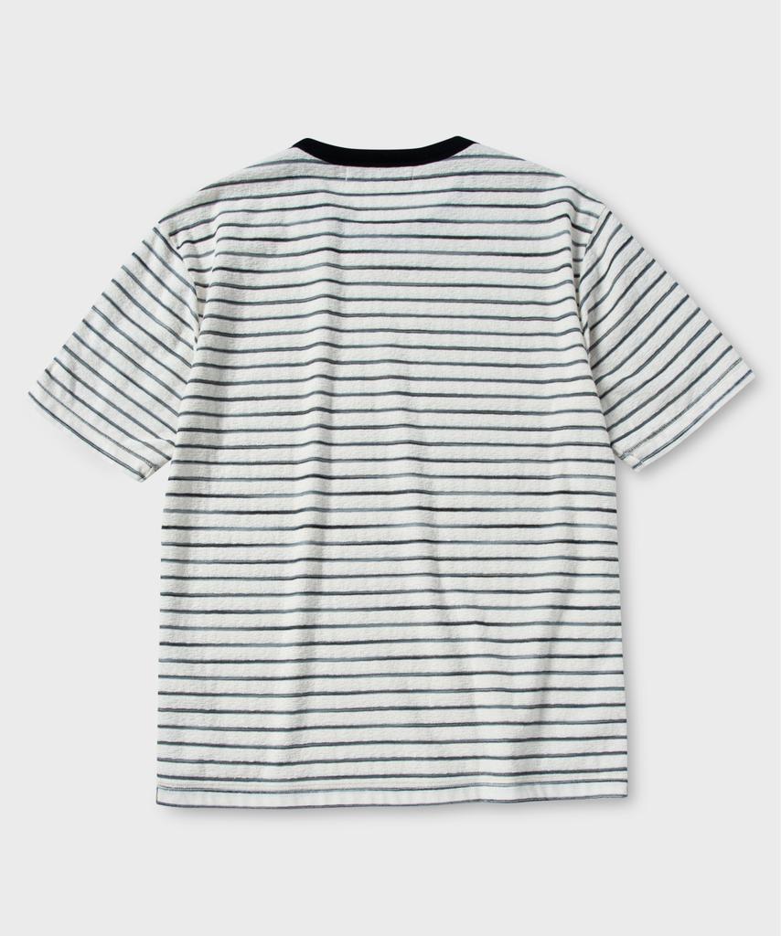NONBLANK Terry Stripe Half T-Shirt_Black