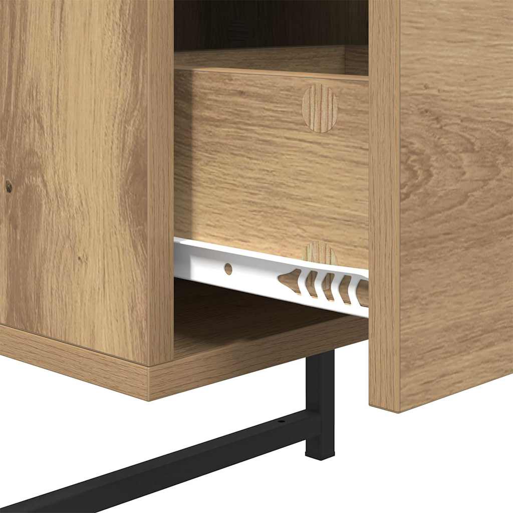 Nightstand Set of 2 Artisan Oak Finish 35 X 30 X 51 Cm Engineered Wood