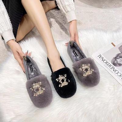 Warme Mao Mao Schuhe Damen Herbst und Winter neu rutschfest Schwangere Damen warme Baumwollschuhe Damen Hausschuhe