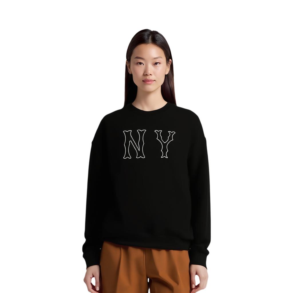 MLB New York Yankees Logo Outdoor Casual Sports Crewneck Sweatshirt Unisex sweatshirt Black 3AMTB3044-50BKS