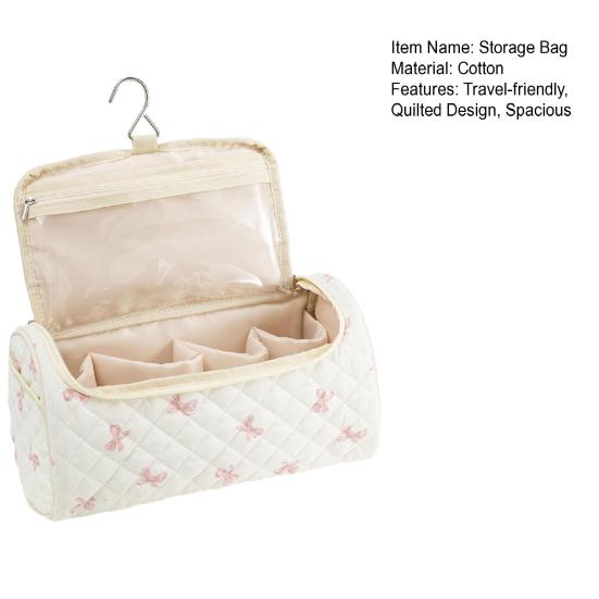 Travel Hair Dryer Bag Quilted Hair Dryer Pouch with Hook Portable Padded Hair Tools Organizer