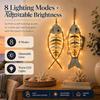 Wooden Decorative Pendant Fish Wall Hanging With/Without LED Light, Nautical Decor, Coastal Theme Fishbone Durable Fine Craftsmanship Decor