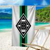 Grün Schwarz Borussia Strandtuch - Weiche, Saugfähige Mikrofaser, Leicht, Ideal für Den Strand, Partys, Reisen, Camping Fanartikel