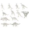 12Pcs Mini Dinosaur Toy Soft TPR Stretchable Colorful Miniature Figurine Early Learning Educational Toy Dinosaur Figurines Kids Stress Relief Toys