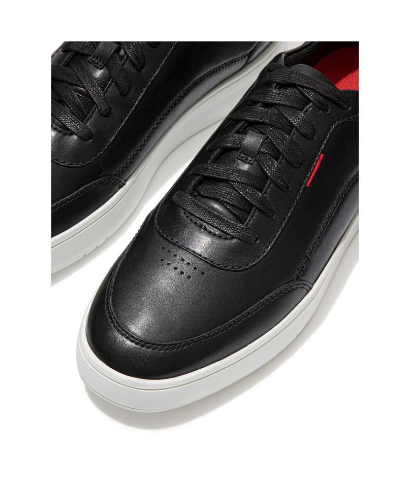 Fitflop [Rallyx] Men'S Leather Sneakers - Black (Ft59K1N015)