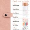 A6 Macaroon Leather Notebook Binder with 12 Refillable Zippered Pockets for Bills and Coins