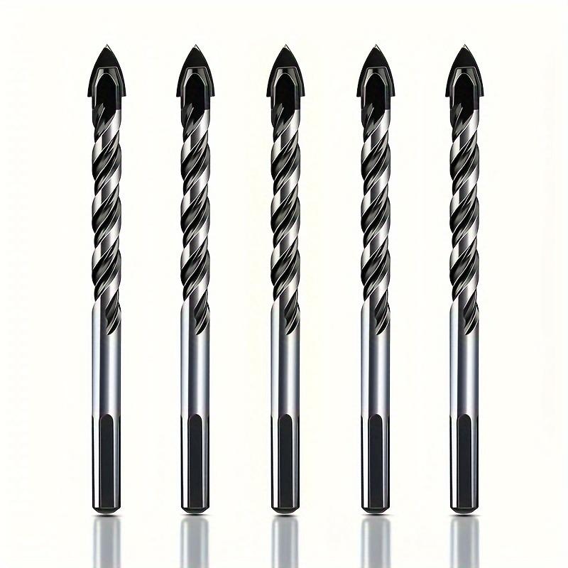 5pcs Professional Carbide Drill Bit Set for Masonry, Concrete, Glass, Tile, Brick - Durable Metal Drill Bits for Home Decor, DIY Projects