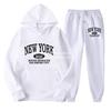 Men's Hooded Sweatshirt Set Fashionable Printed Two-piece Casual Sportswear