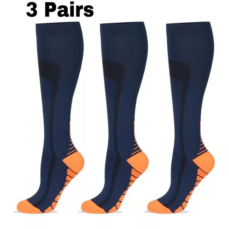 1/3 Pairs Compression Socks Knee High 20-30 Mmhg Fit Medical Edema Diabetes Varicose Veins Running Marathon Sports Socks