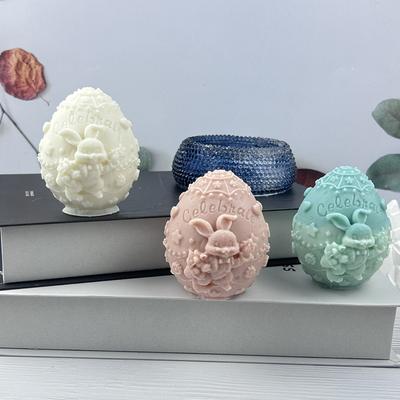 Simpatico stampo per uova di Pasqua Stampo per candele fai-da-te Stampo in silicone a forma di uovo