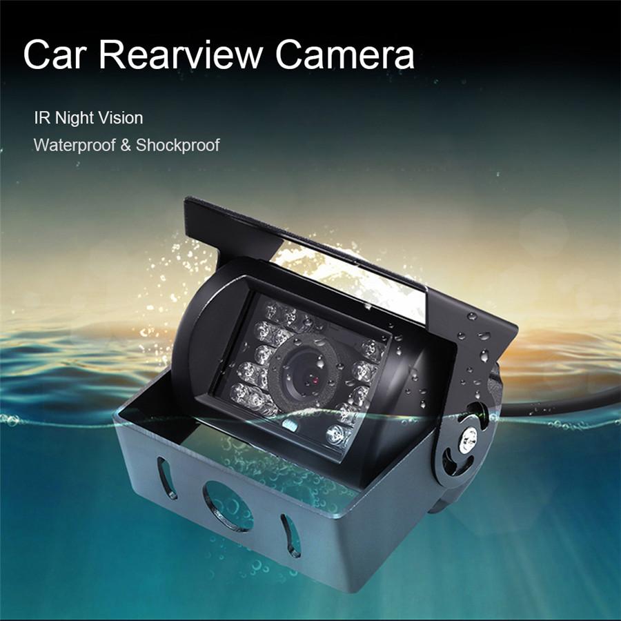 Waterproof 170° Wide Angle Truck Bus Rear View Backup Camera with 18 Lights