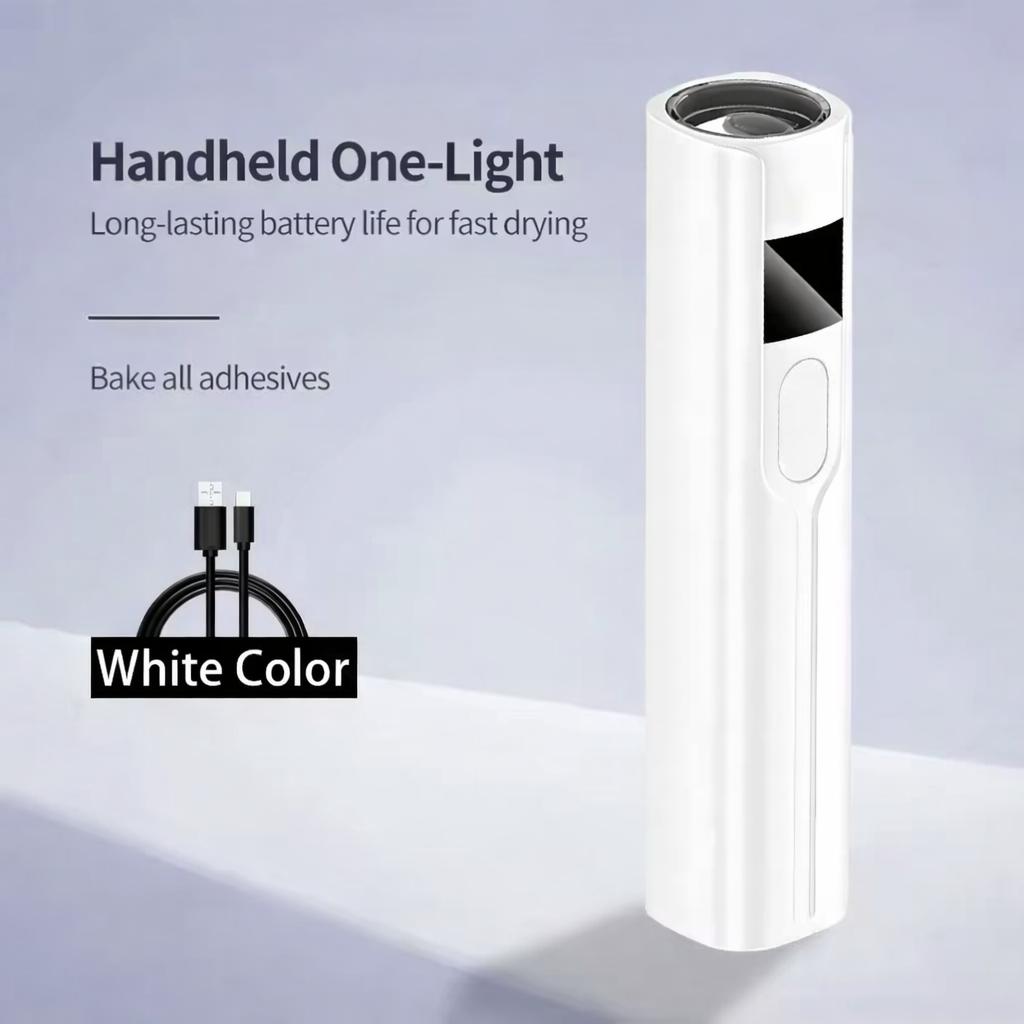 

Rechargeable Mini UV LED Nail Lamp with Smart Display Portable Fast-Drying Nail Dryer Stand for Manicure Removable Desk UV Light 365nm белый