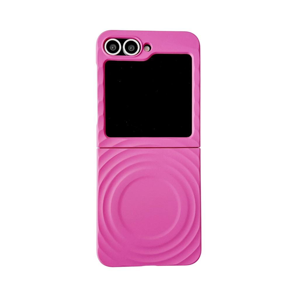 Samsung ZFlip7 Ripple Skin Anti-Fall Magnetic Stand Case for ZFlip6/5 - Trendy Protection for Men and Women