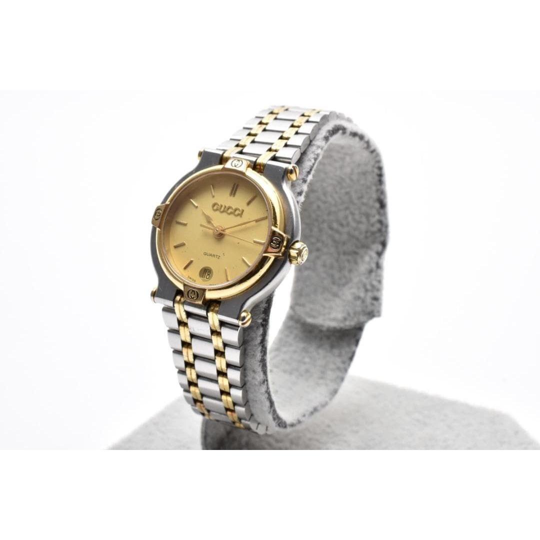 Used Operation GUCCI Gucci ladies watch combination gold dial date