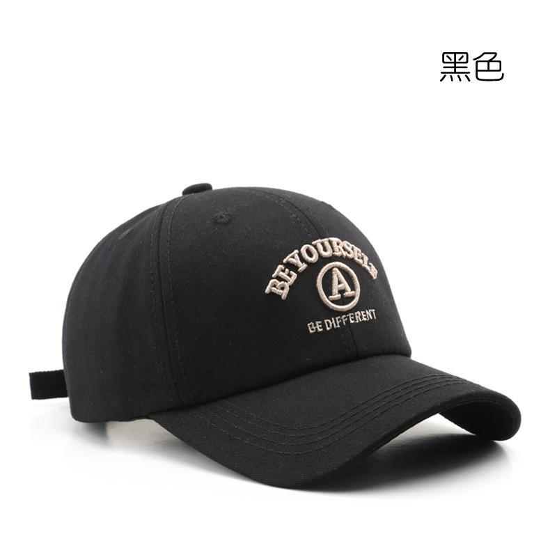 

Stylish and simple autumn and winter letter embroidery baseball cap outdoor travel street sunshade thermal cap чёрный