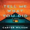 Tell Me What You Did by Carter Wilson Paperback Book 9781464226229