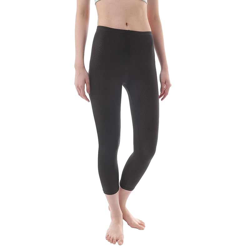 

[Liapom] leggings spats All mesh Water absorption and quick drying for summer cool Cool feeling cool Cool Thin ladies [8/4 length M-L]
