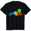 T-shirt Enfant Blocs de Construction Amoureux Maître Tout-petit Garçons Filles