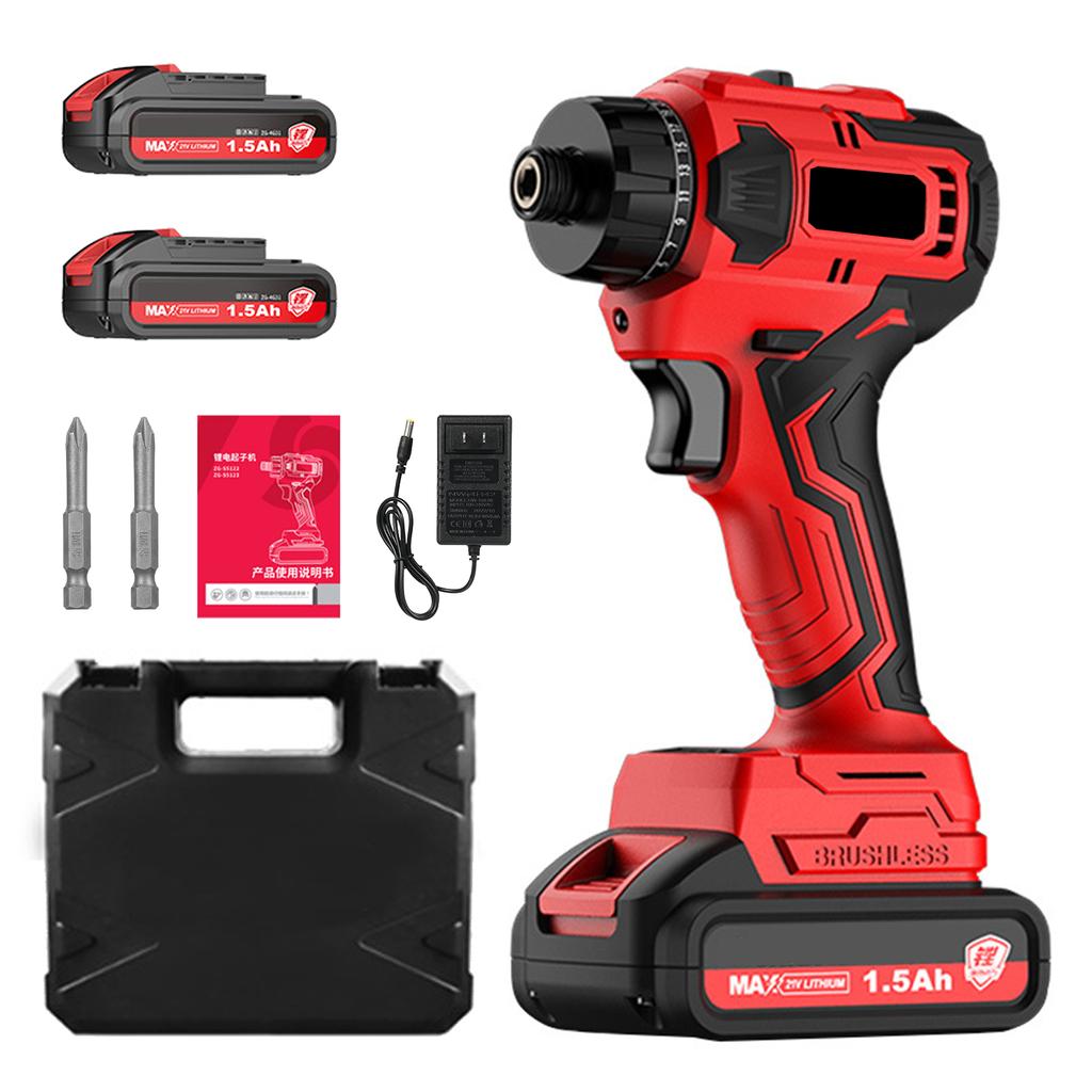 21 V bürstenloser Lithium-Schraubendreher, 2 Geschwindigkeitssteuerungsmodi, Reparaturwerkzeug-Set, elektrischer Schraubendreher, wiederaufladbarer Schraubendreher