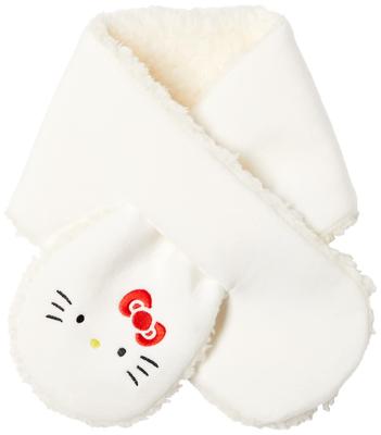 Okamoto Hello Kitty Hals Sanrio Kaltwetter 80cm x 12cm Schal, Wärmer, Stola, Figur, Schutz, 318-885, Kinder, Weiß,