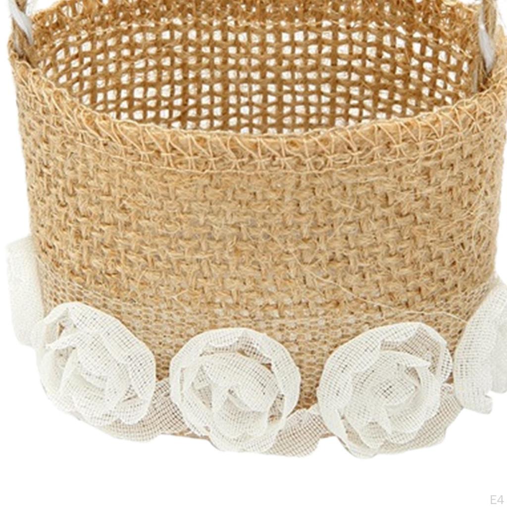 5 Pieces Halloween Party Candy Bag, Wedding Flower Girl Baskets, Multipurpose Carrying Bags