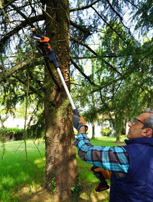 Perche D'extension - WORX - WA4301 - Compatible Avec WG324E - Idéale Pour Coupes En Hauteur - Garantie 2 Ans