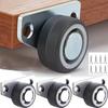 Small Side-Mount Caster Wheels, Mini Low-Profile Casters Silent,Drawer Rollers,Under-bed Storage Drawers,Trays, DIY Furniture