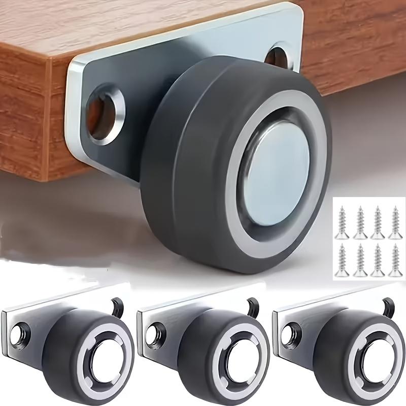 Small Side-Mount Caster Wheels, Mini Low-Profile Casters Silent,Drawer Rollers,Under-bed Storage Drawers,Trays, DIY Furniture