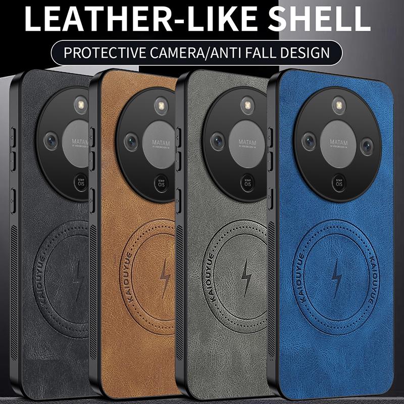 For Honor X9D Magnetic Protector Phone Case For Honor X9D Sheepskin Leather Back Cover For Honor X9D Soft Lambskin Shockproof