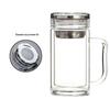 Tasse à café Shangqi en verre borosilicaté double paroi avec poignée