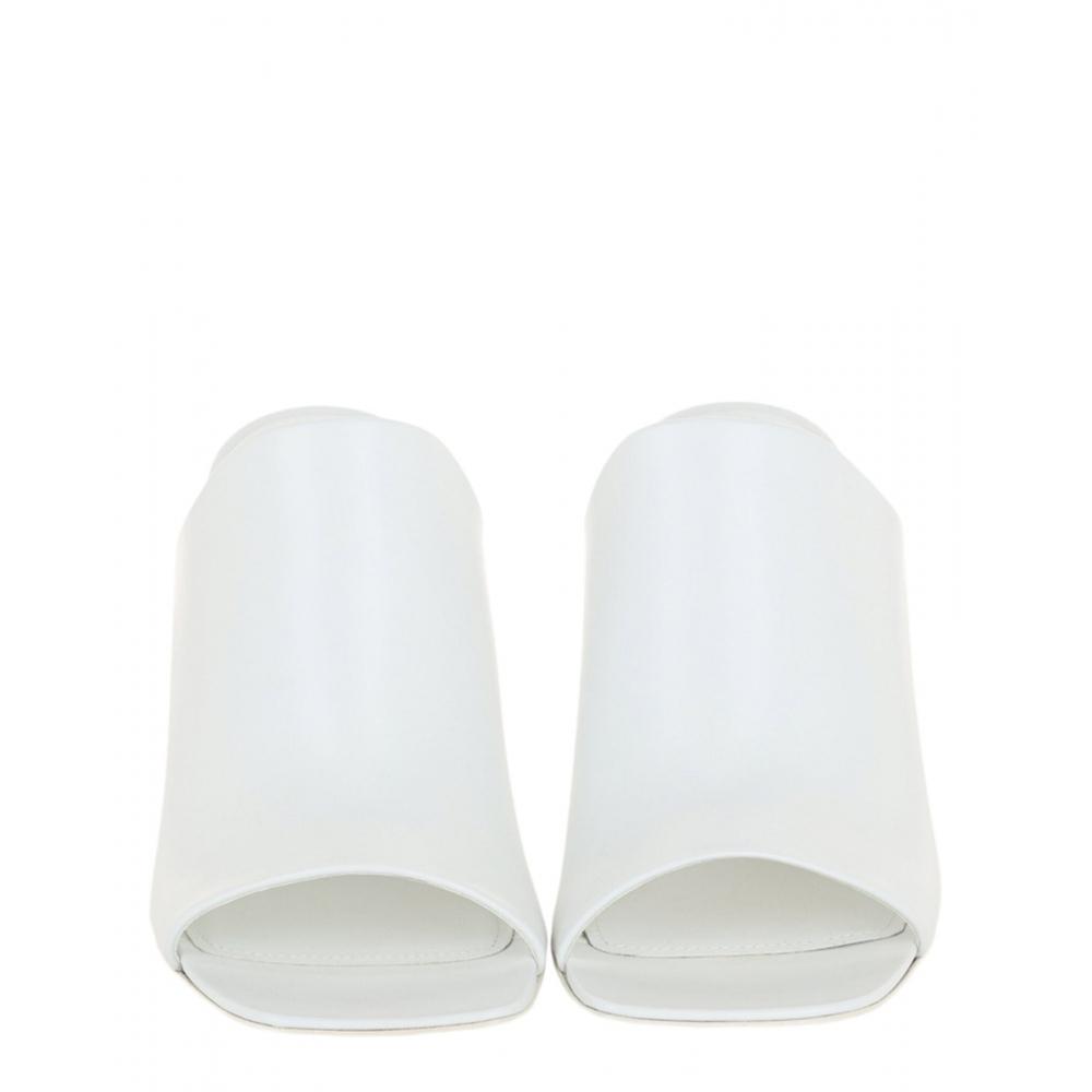 Salvatore Ferragamo Era Leather Mules White