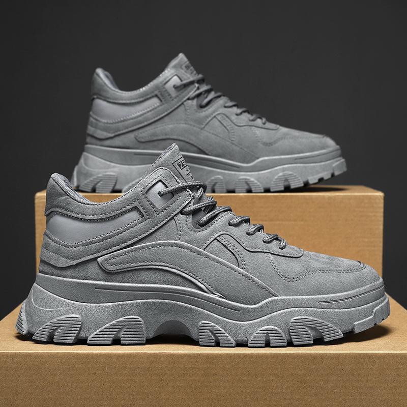 Fashion Casual Sneakers Men's Fashion Versatile Hiking Thick Soled Hiking Comfortable and Wear-resistant Outdoor Workwear Casual Shoes
