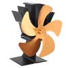 5 Blade Heat Powered Stove Fan Fireplace Fans Self Generating Thermal Fan for Wood Log Burner