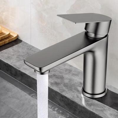 Anica Enjoy Gray Brushed Stainless Steel Basin Faucet