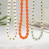 Fashion Creative Transparent Glass Beads Choker Necklaces for Women Retro Bohemian Clavicle Chain Necklace Summer Daily Party Jewelry