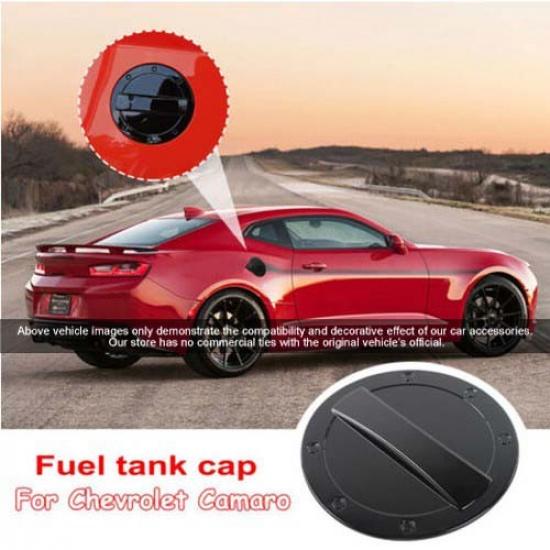 Black Car Door Fuel Tank Gas Cap Cover Trim Decor for Chevrolet Camaro 2017-