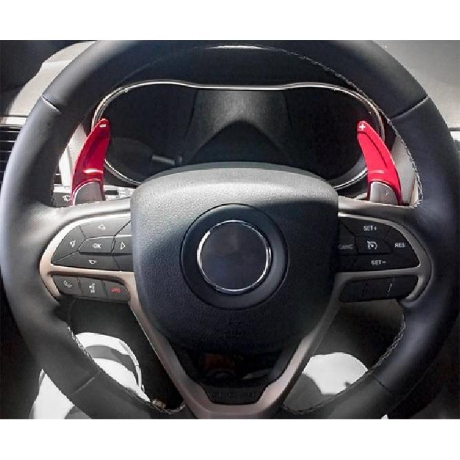 2x Steering Wheel Shift Paddle Shifter Trim Cover for Jeep Grand Cherokee Red