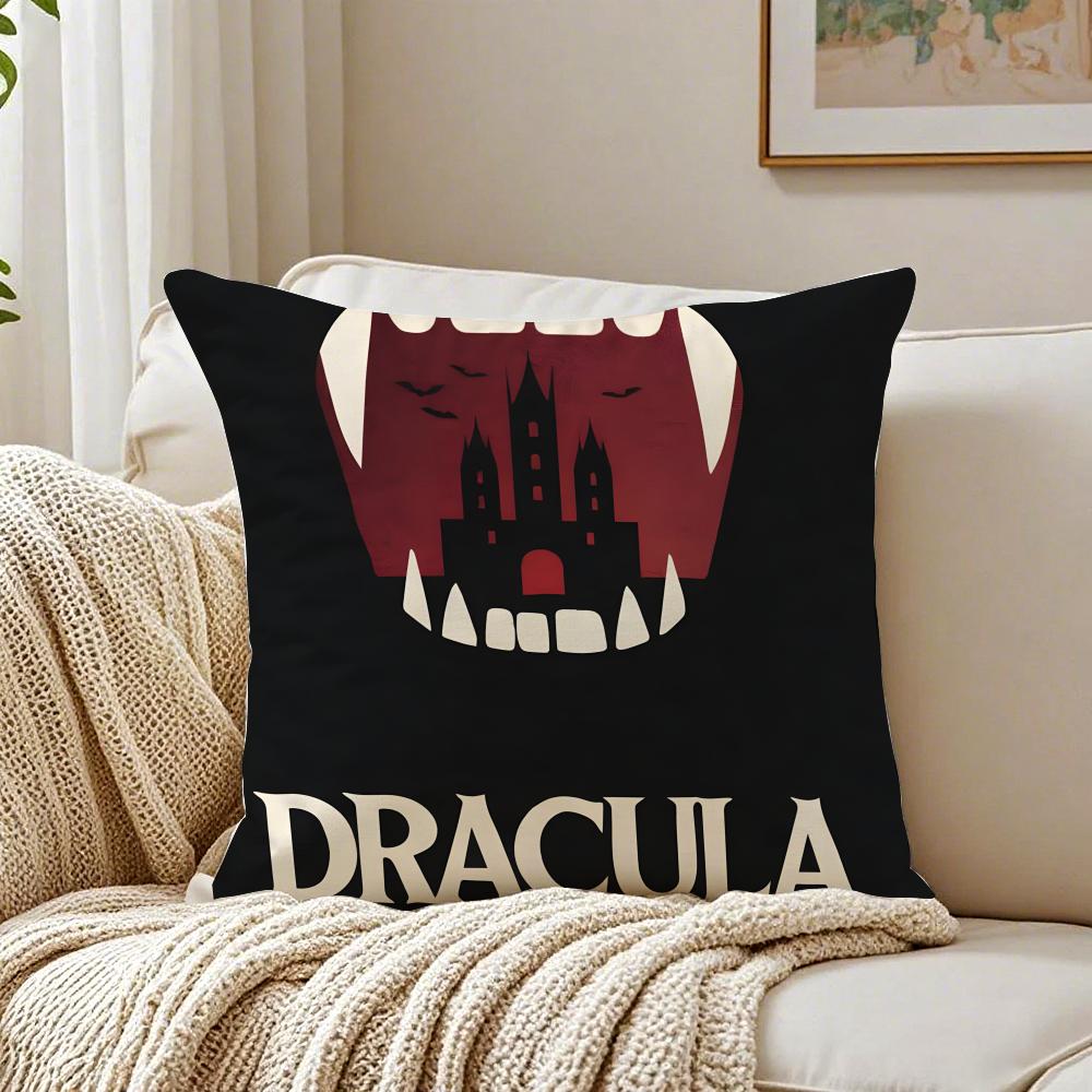 Federa per Cuscino D-Dracula Vampiro Oscuro Federa per Cuscino Anti-Acari Decorazione Divano Soggiorno Cuscino Stanza