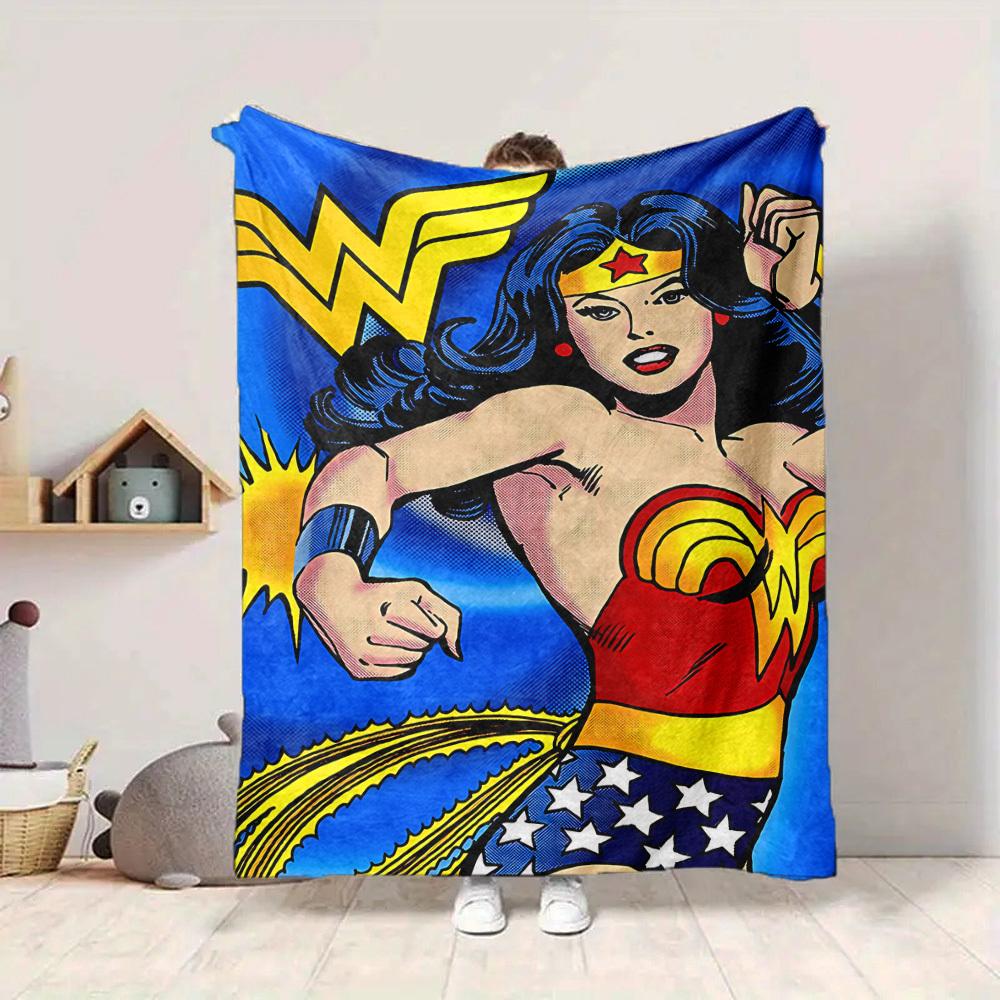 1ks Wonder Woman, Superhrdinská deka Polyesterové vlákno, Celoroční pohodlí na pohovku, Postel, Kancelář, Auto, Kempování Ideální domácí dekorace a dárek, Pohodlí v kanceláři