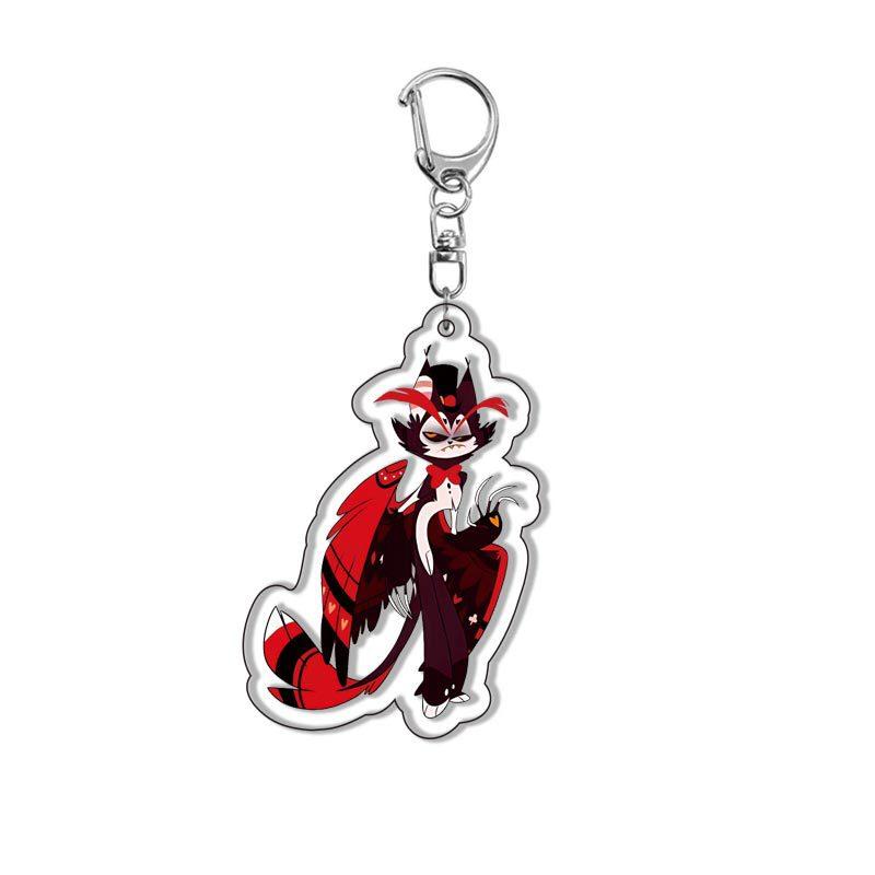 

H-Hazbin Hotels Acrylic Keychain Cute Cartoon Anime Figure Keyrings Backpack Pendant Vaggie Alastor Key Chain Fans Gift Llaveros