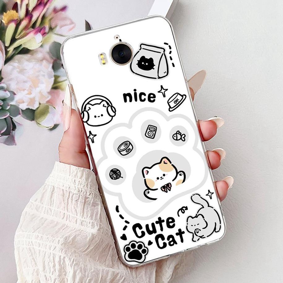 For Huawei Y5 Y6 2017 Case MYA-L23 MYA-L22 MYA-L03 Silicone Cover Luxury Painted Soft Silicone Protector For Huawei Y3 2017 Capa